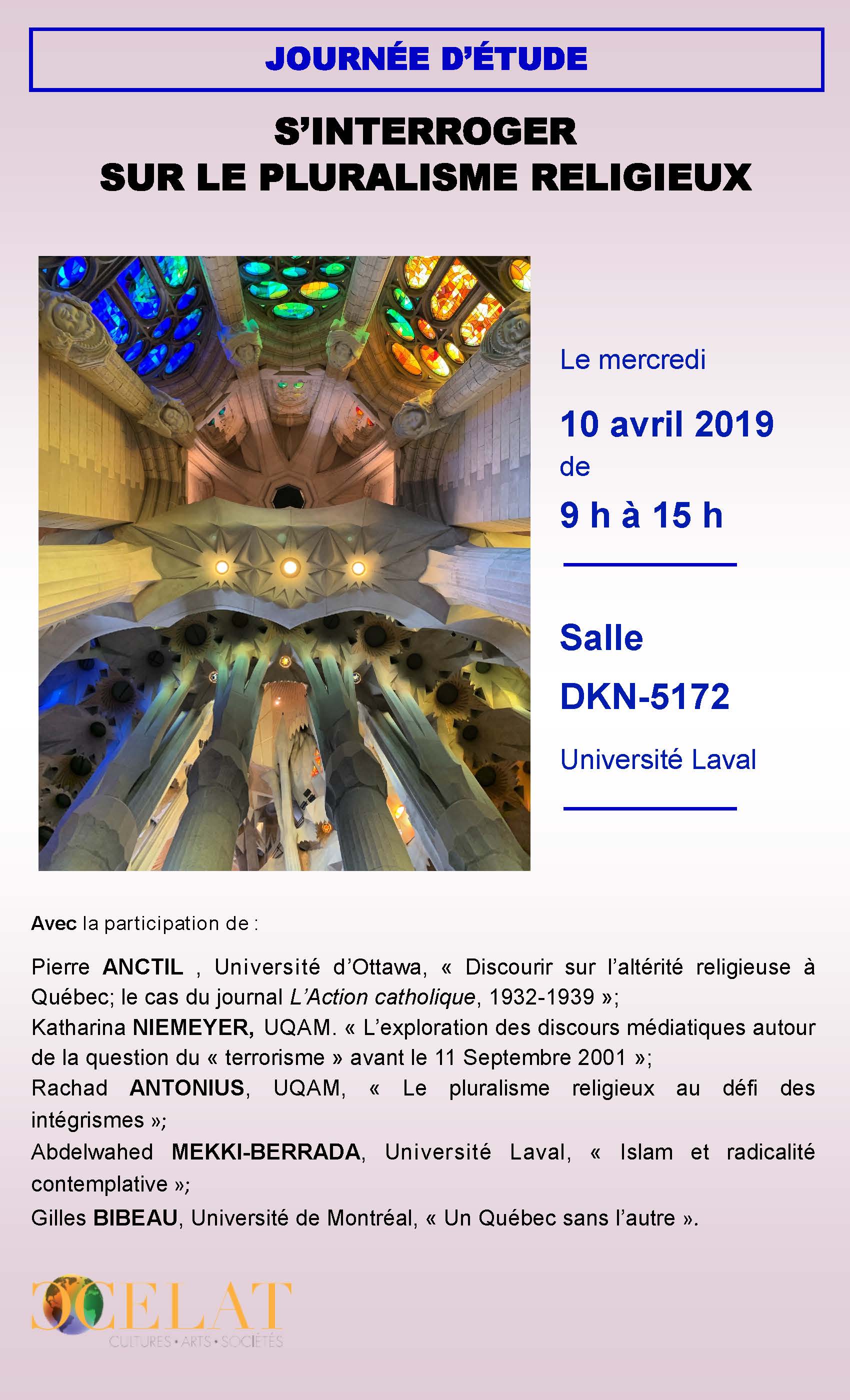 AfficheS'interroger sur le pluralisme religieux